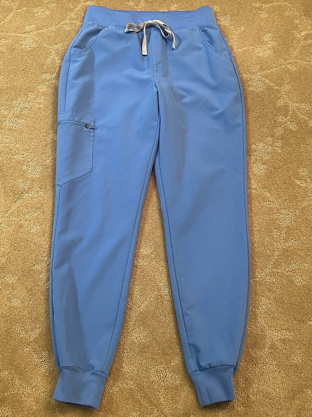 FIGS Zamora Ceil Blue Jogger Scrub Pants, Small